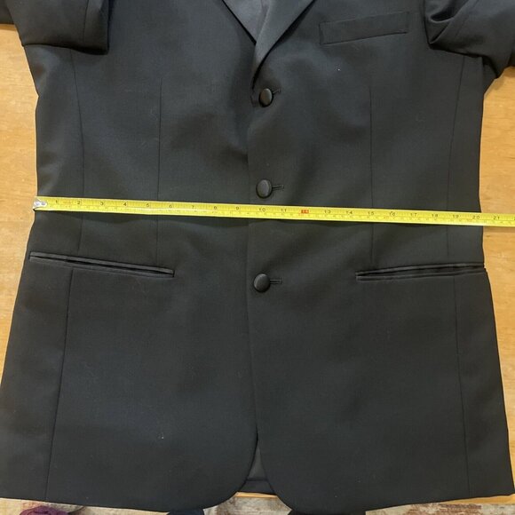 Jos A Bank Tuxedo Black Wool Satin Collar&buttons Men's Size 41R 3 Button Front - Picture 7 of 15